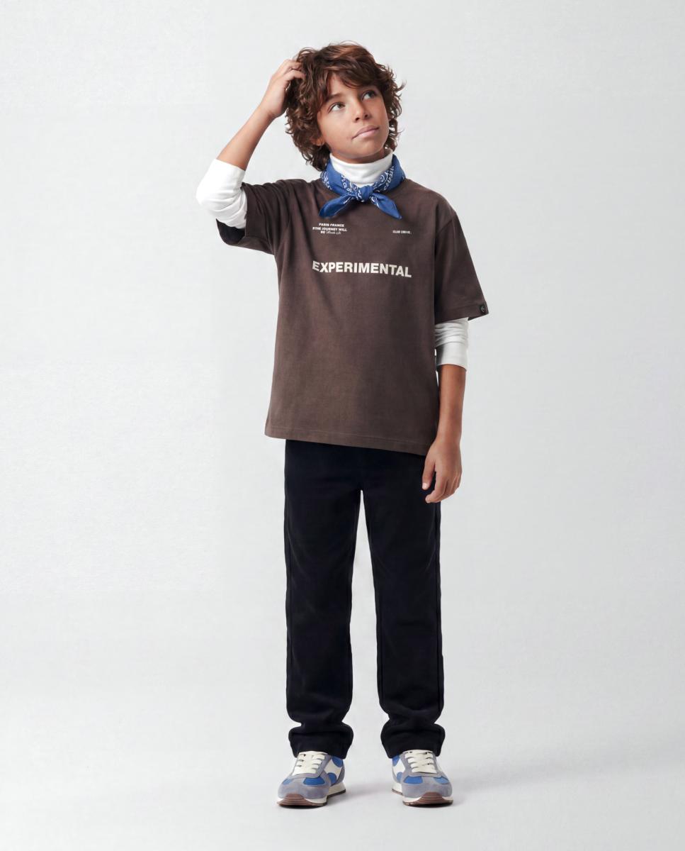 Camiseta de manga corta de niño - name it - Marrón Marrón-2
