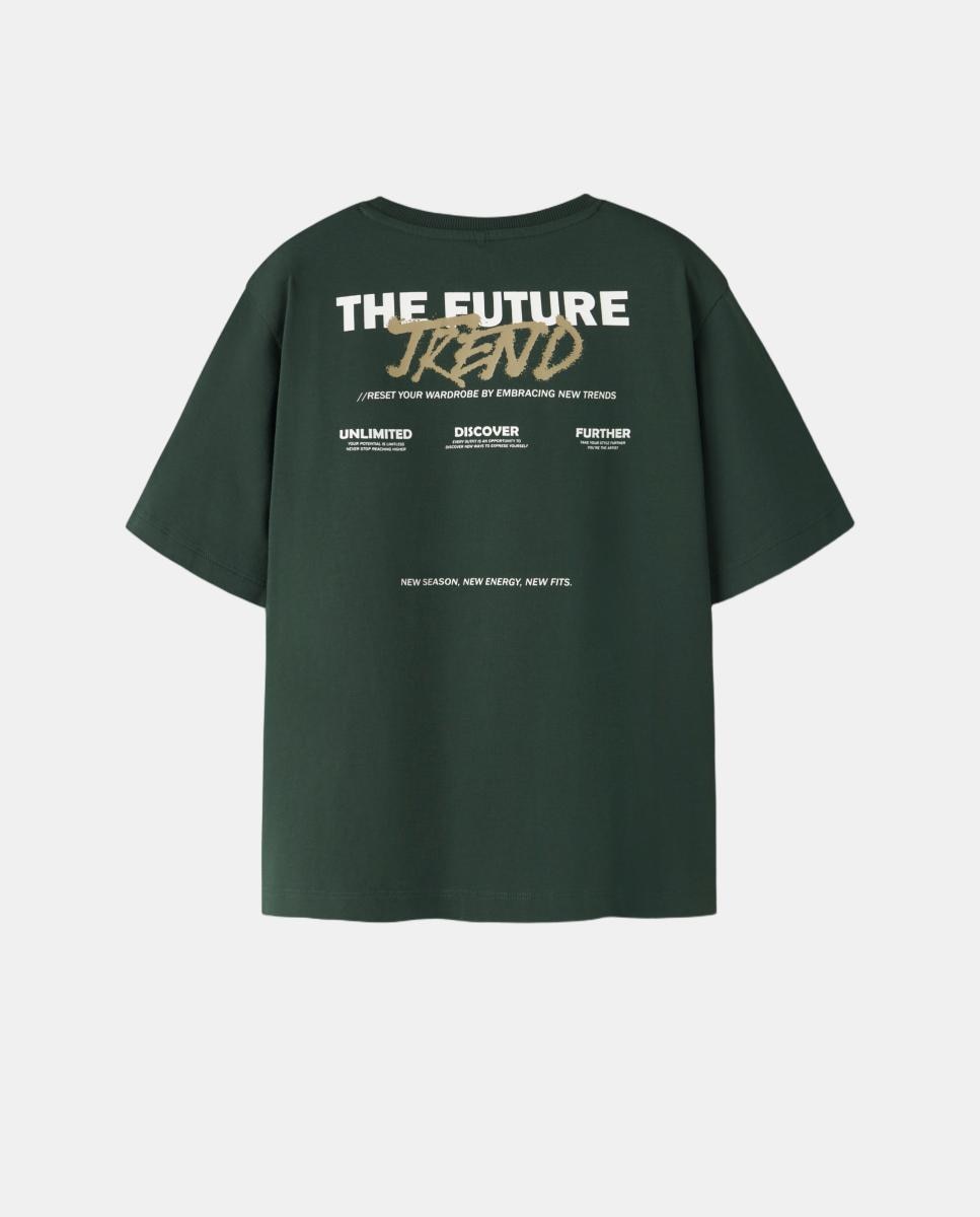 T-shirt com manga curta Verde-2