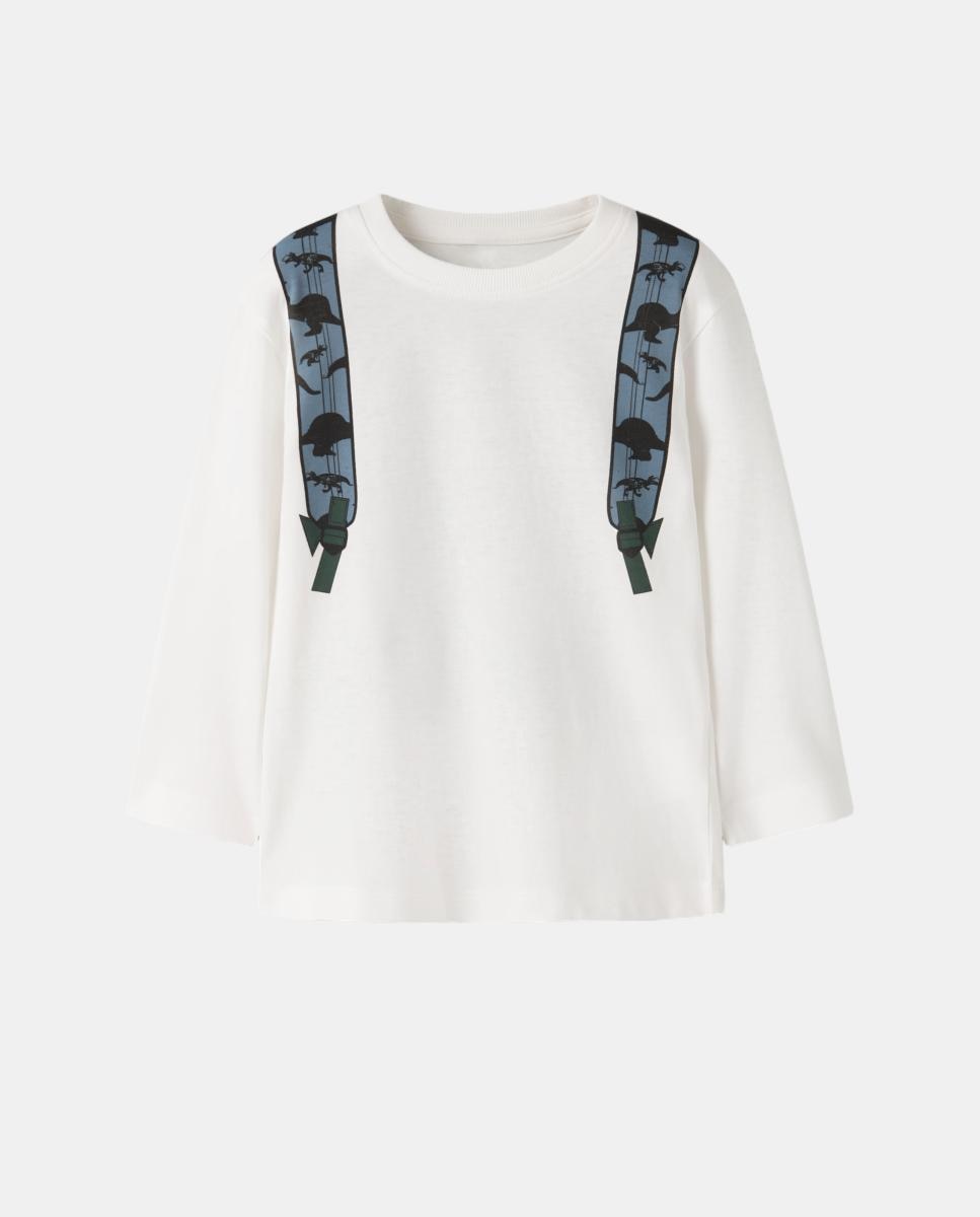 Camiseta de manga larga de niño con dibujo de mochila - name it - Blanco Blanco-2