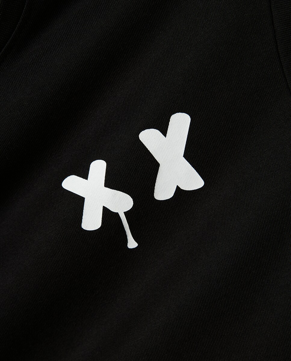 T-shirt de Manga Curta Preto-2