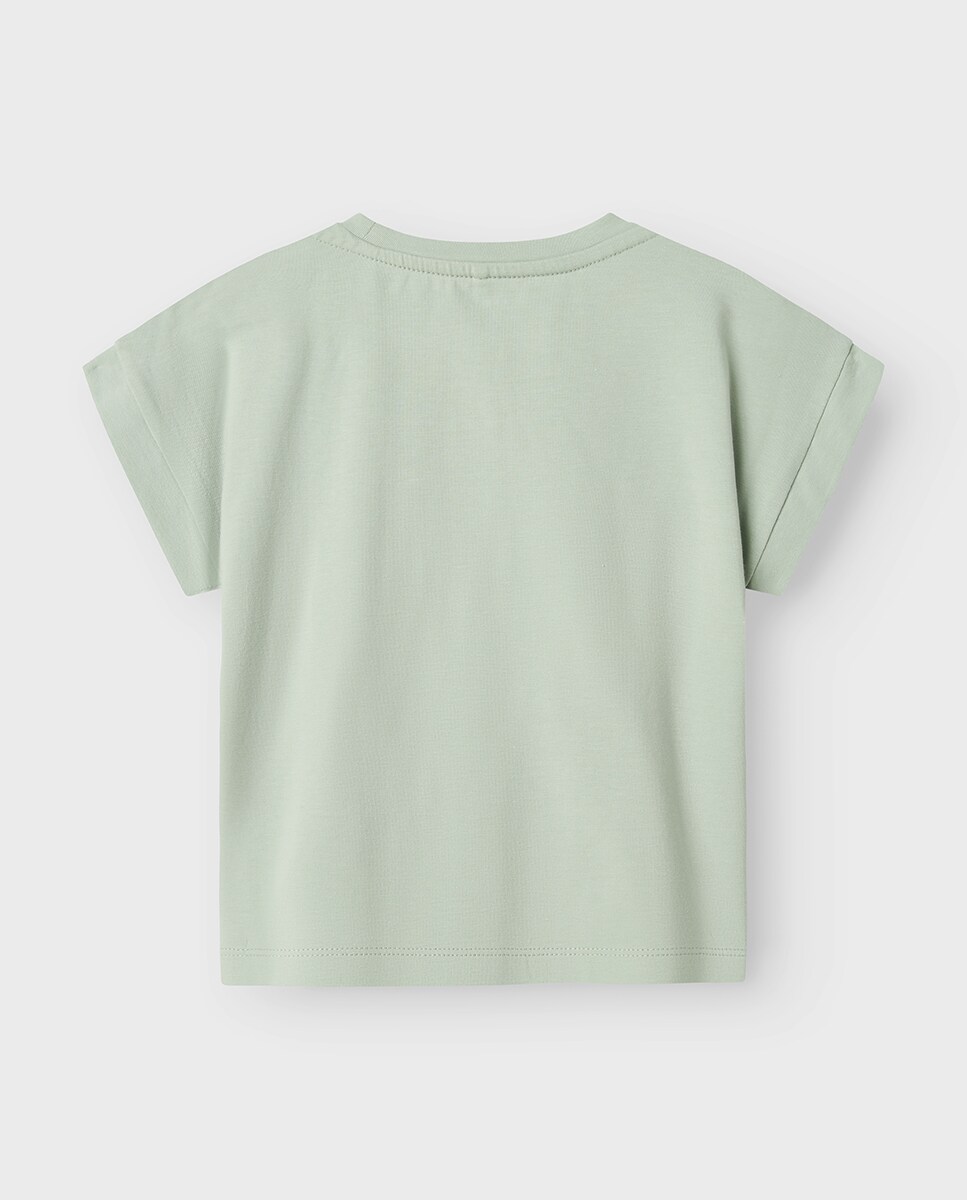 T-shirt de Manga Curta Verde-claro-2