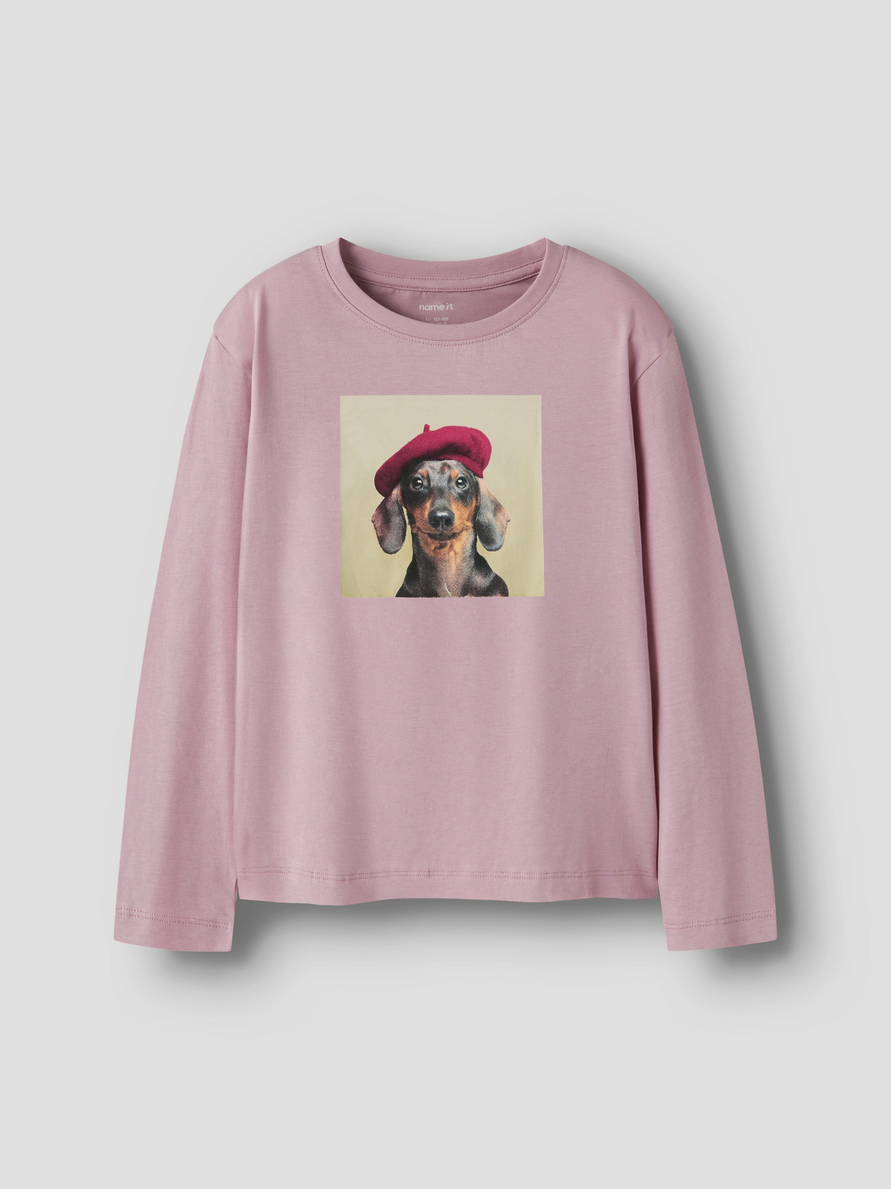 T-shirt com Motivo de Paris Roxo-1