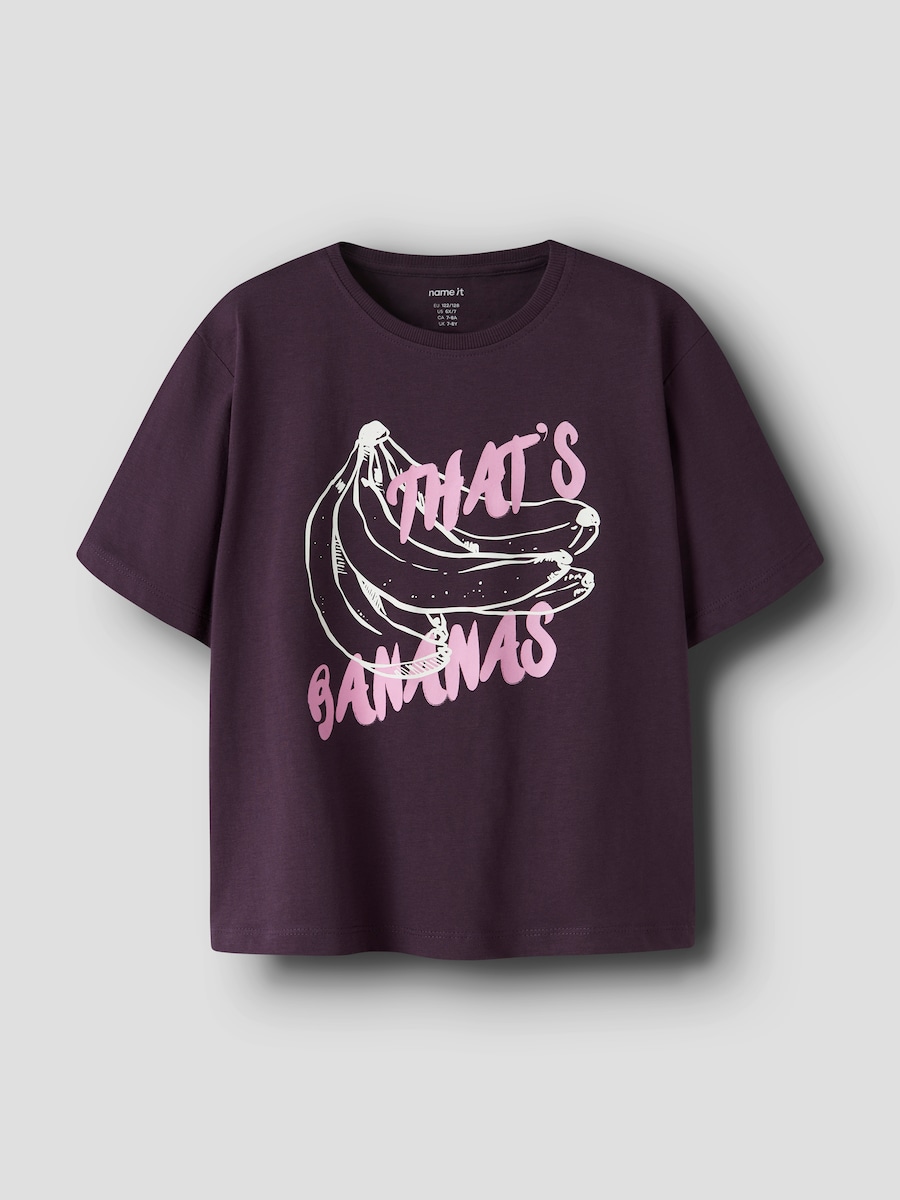 T-shirt de Manga Curta Roxo-1