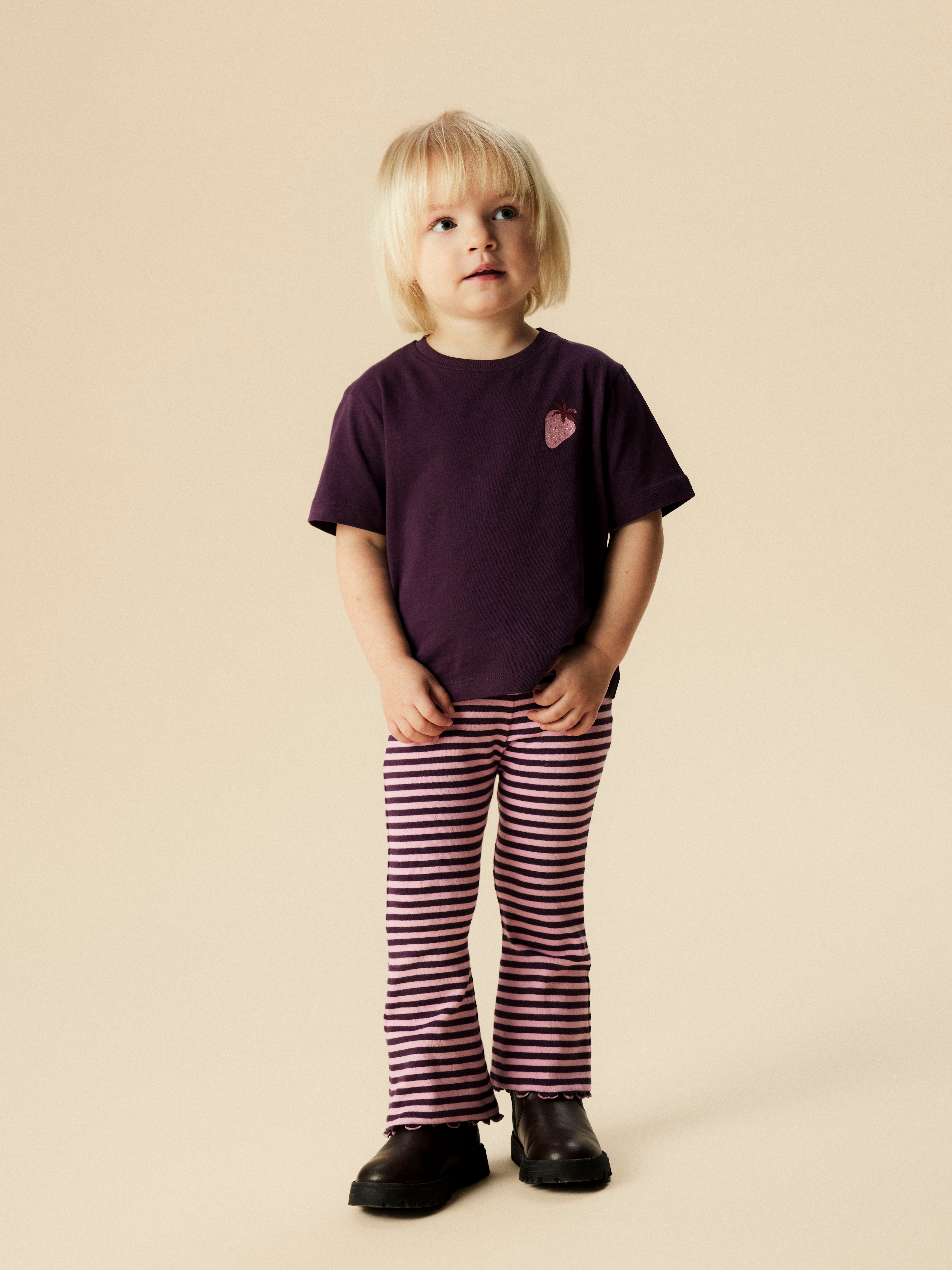Camiseta de manga corta de niña - name it - Morado Morado-1