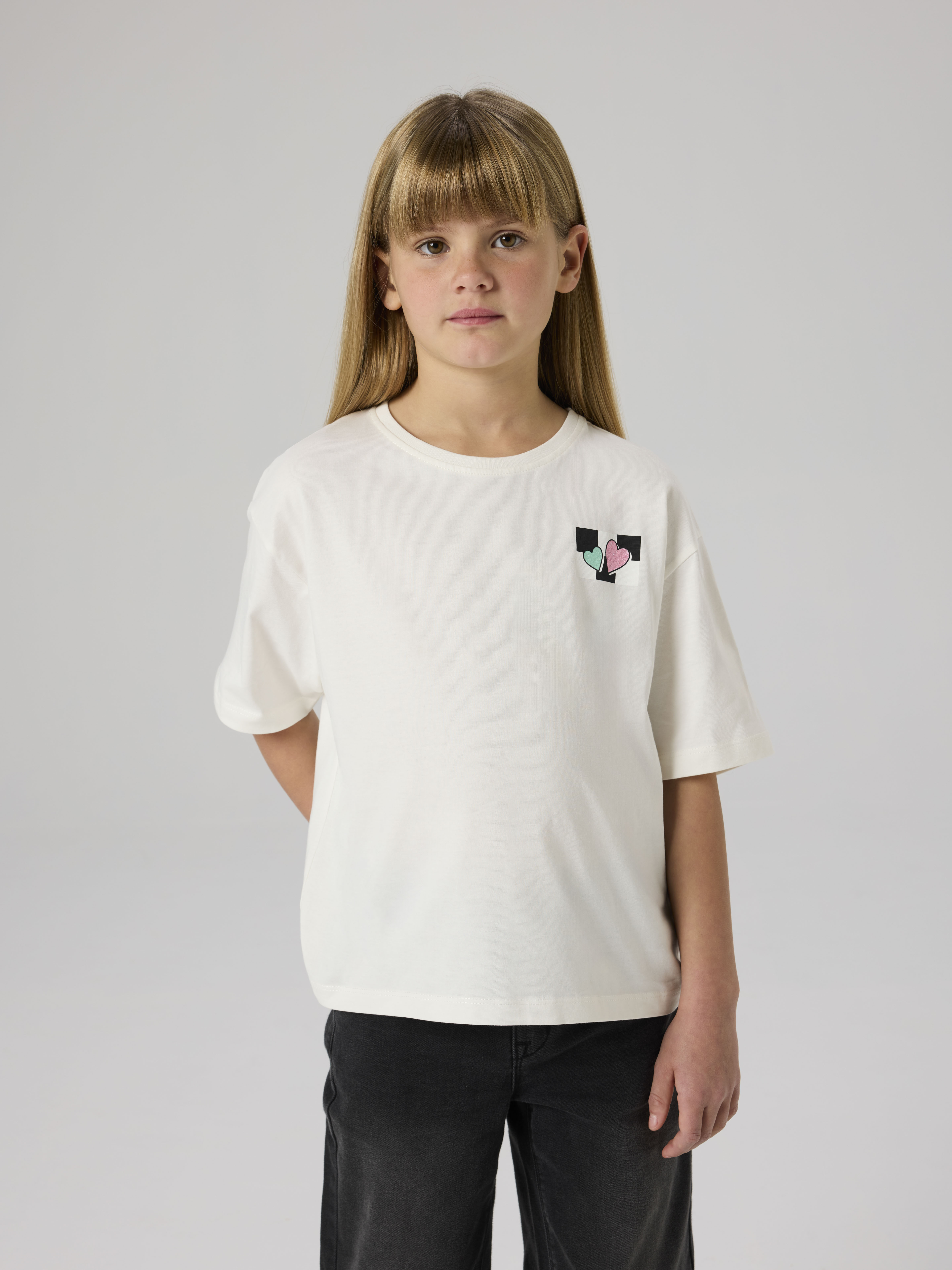 Camiseta de manga corta de niña - name it - Blanco Blanco-1