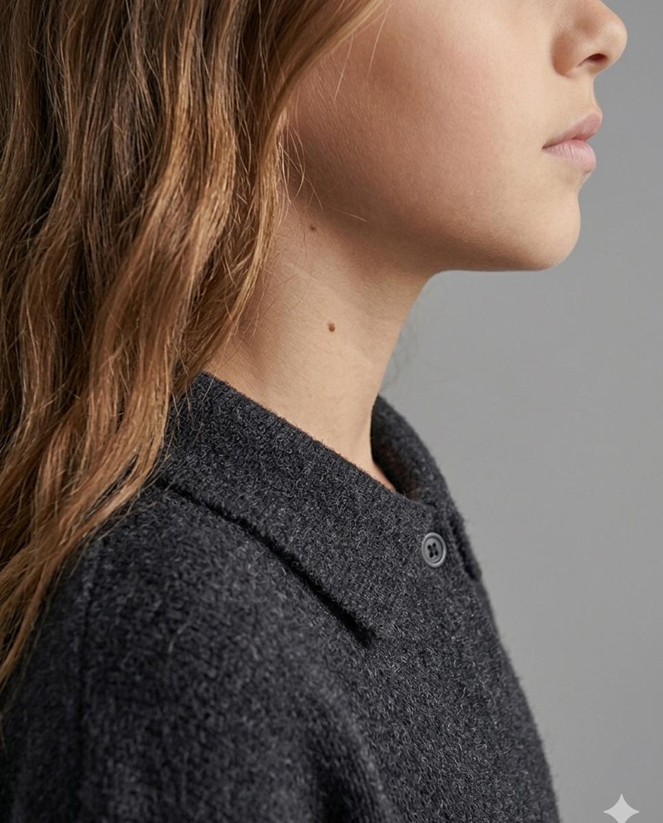 Polo de punto niña con cuello - name it - Negro Negro-3