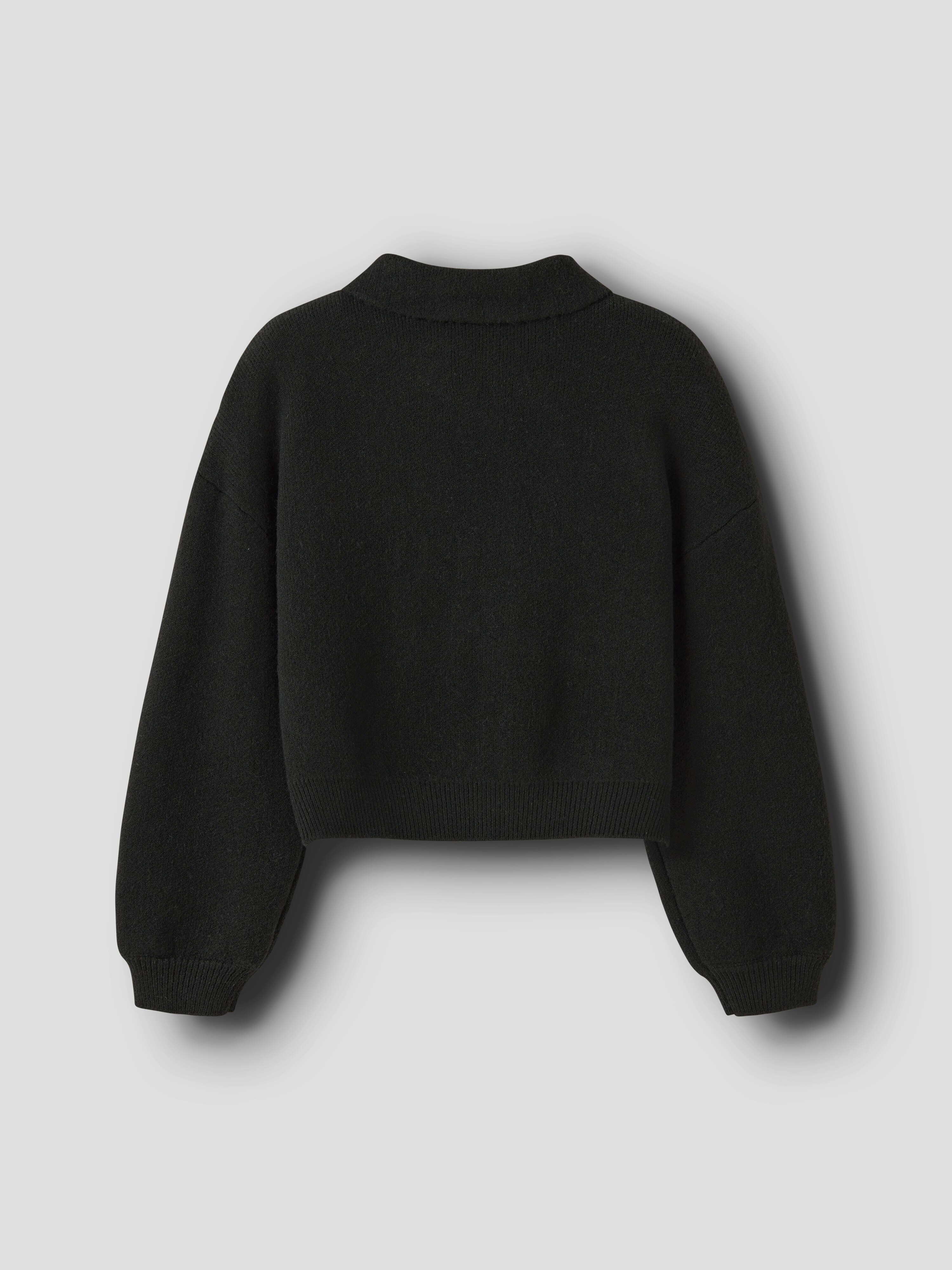 Polo de punto niña con cuello - name it - Negro Negro-5
