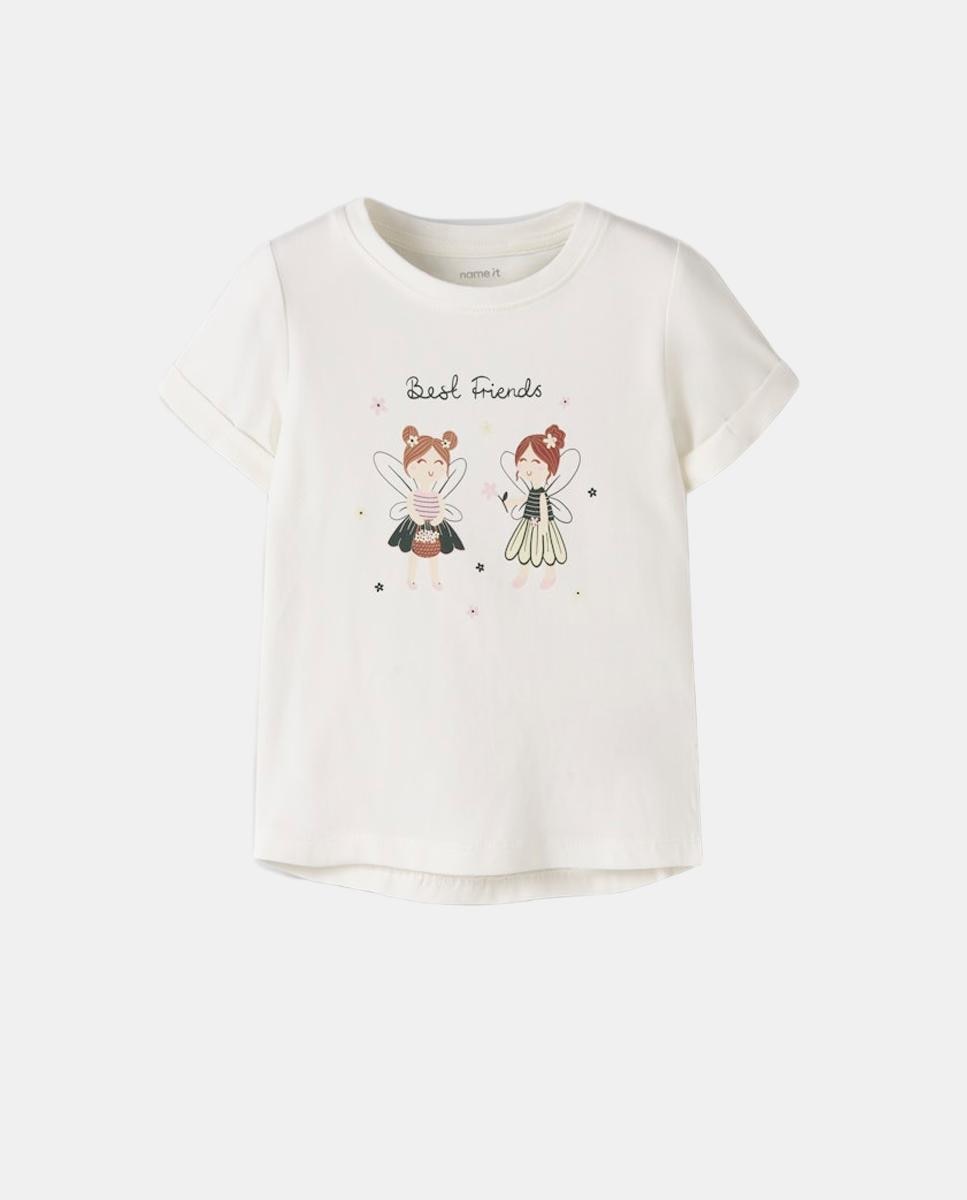 Camiseta de manga corta de niña - name it - Blanco Blanco-1