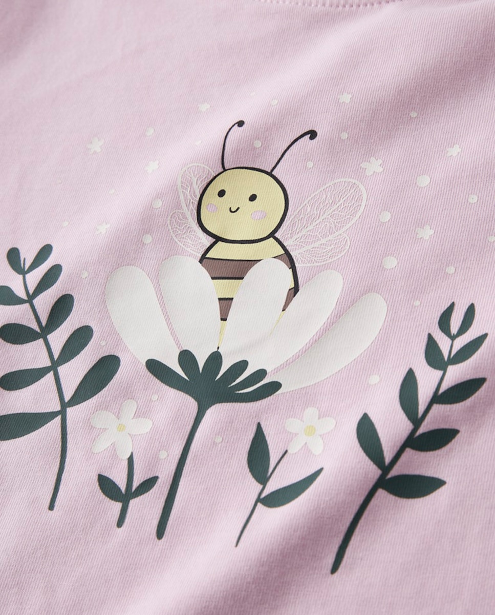 Camiseta de manga corta de niña - name it - Rosa Rosa-3