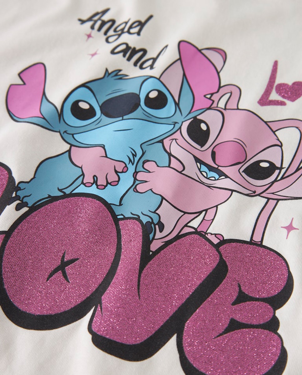 T-shirt de Stitch de Criança name it Branco-3