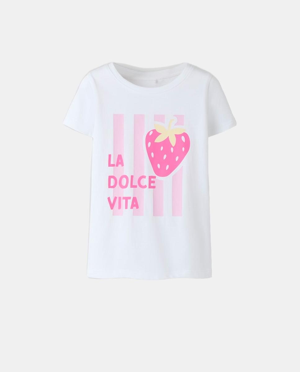 Camiseta de manga corta de niña - name it - Blanco Blanco-2