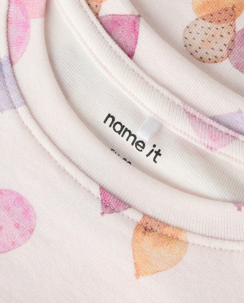 T-Shirt com Detalhe de Balão name it Bege-4