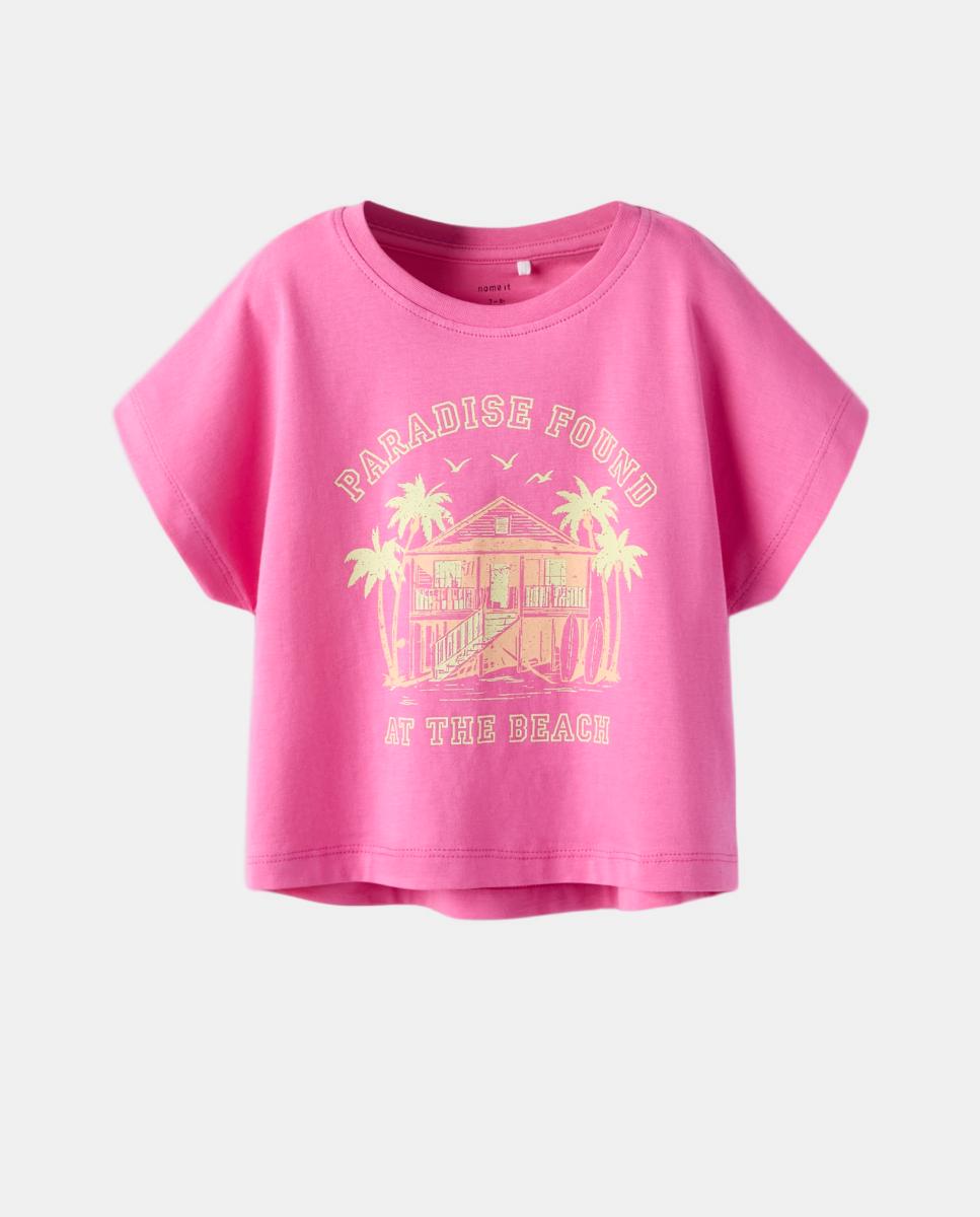T-shirt Crop Top de Criança name it Rosa-3