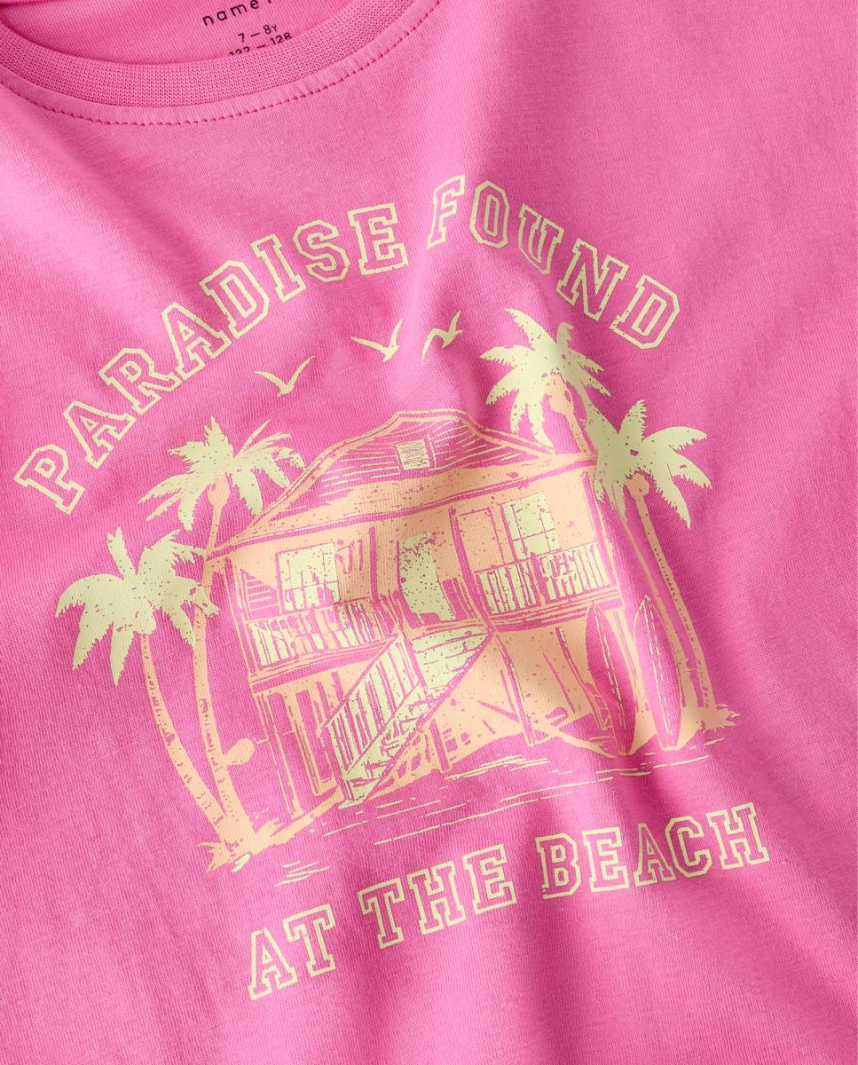 T-shirt Crop Top de Criança name it Rosa-5