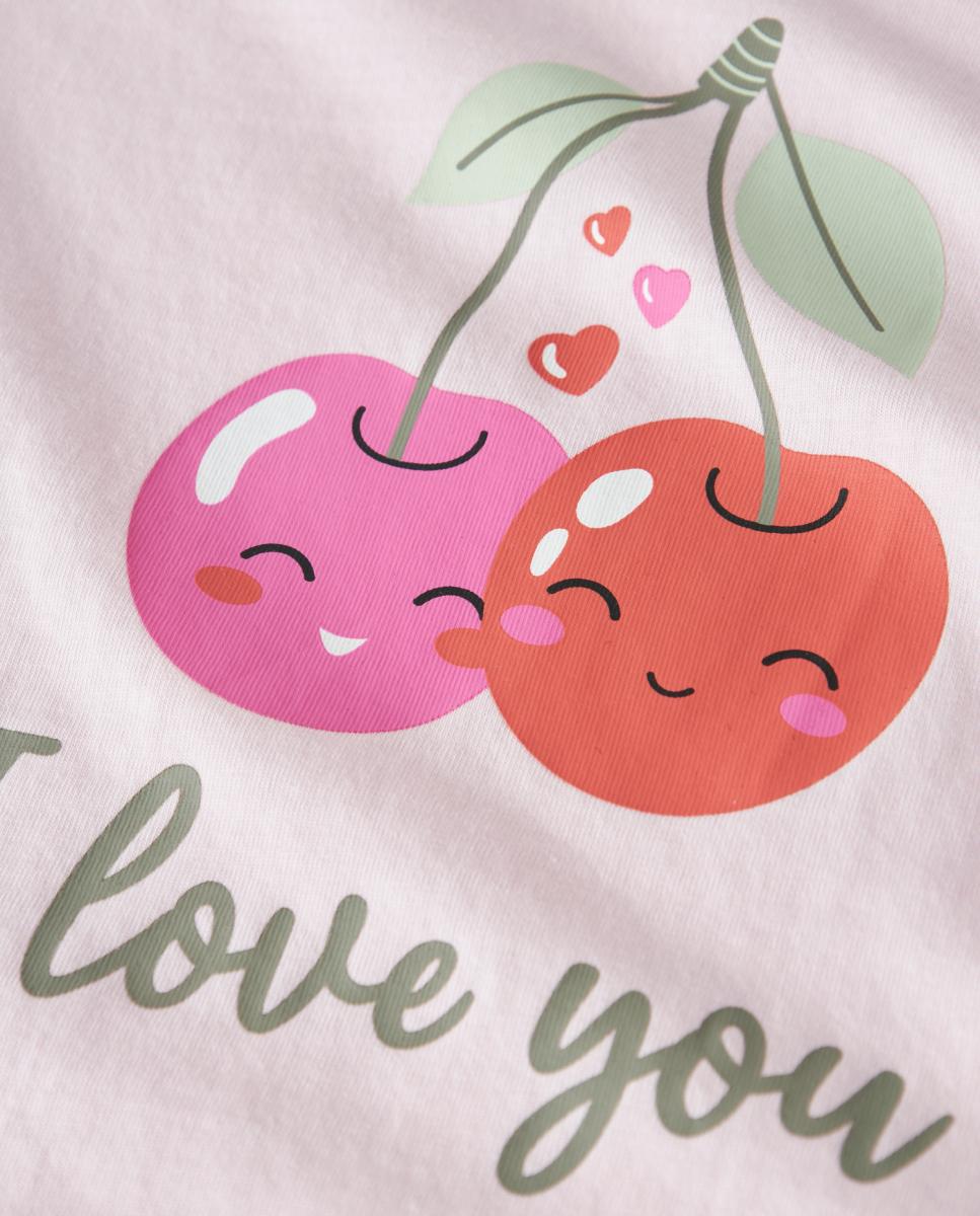 Camiseta manga corta estampado - name it - Rosa Rosa-3