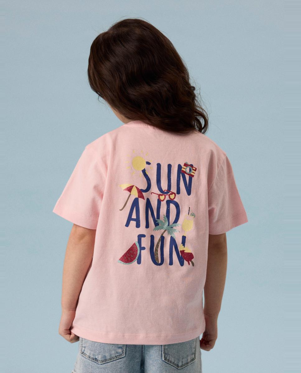 T-shirt de Manga Curta name it Rosa-2