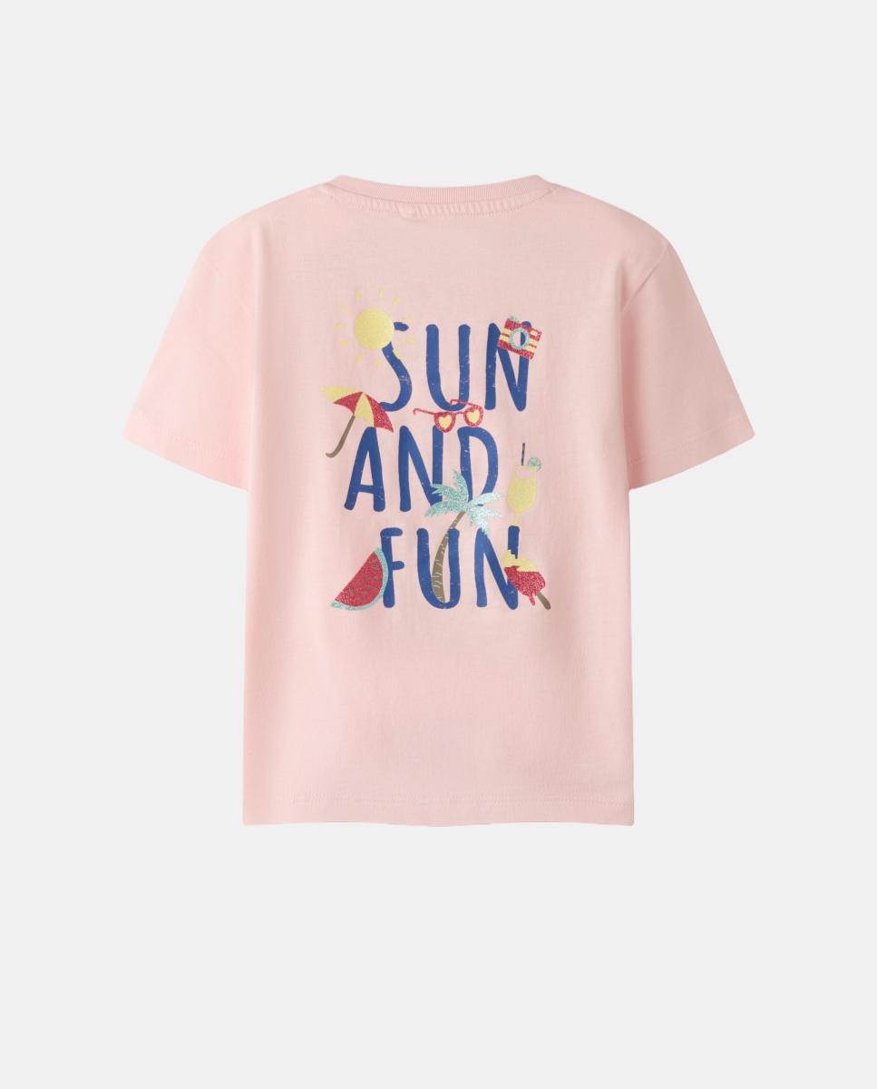 T-shirt de Manga Curta name it Rosa-5