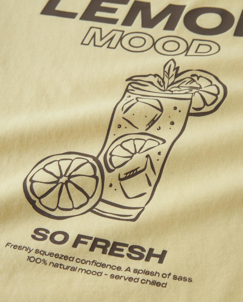 T-shirt com manga curta Amarelo-3