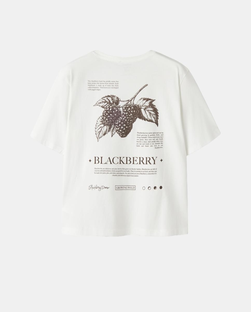 T-shirt com manga curta Branco-2