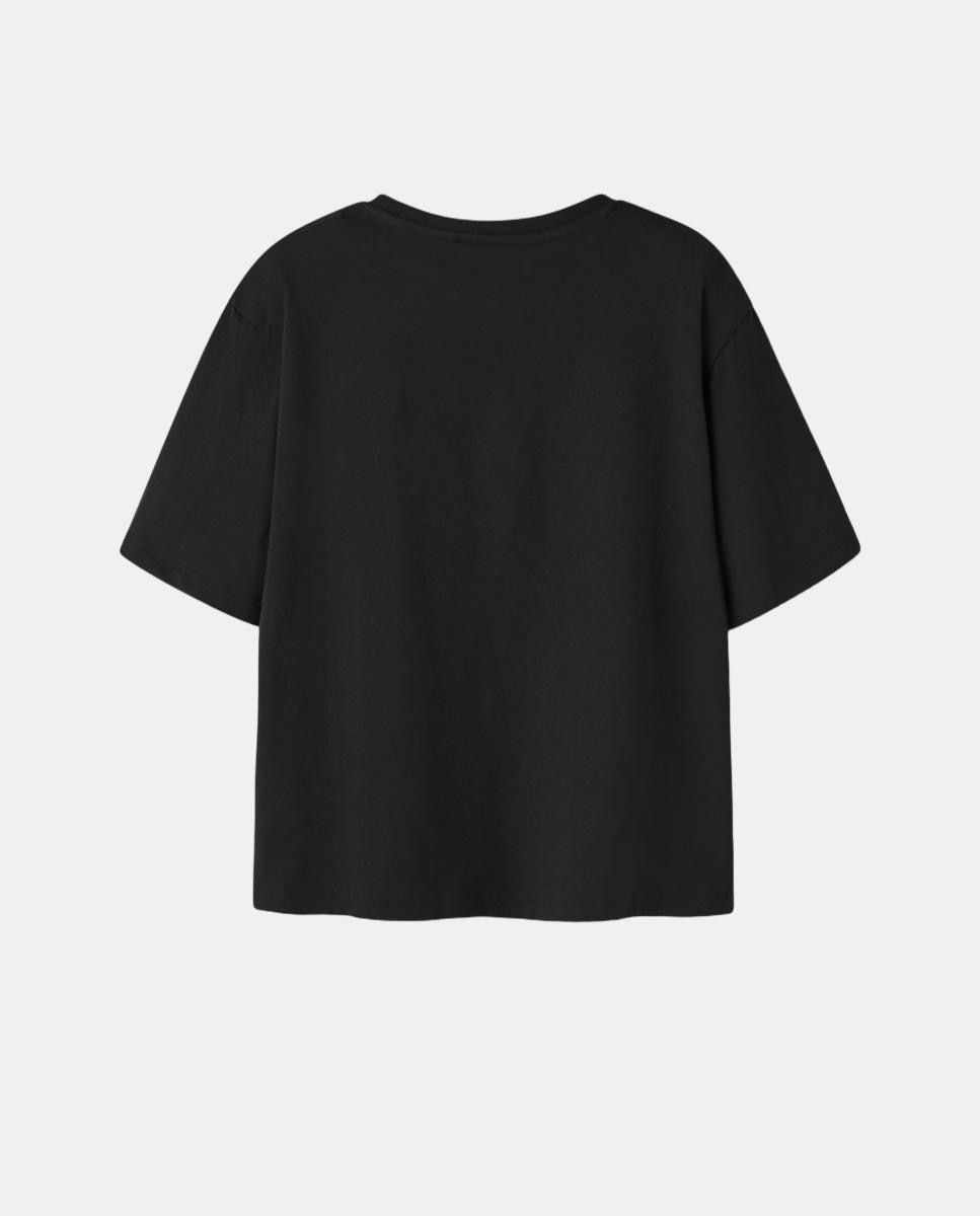 T-shirt Stitch com Manga Curta Preto-2