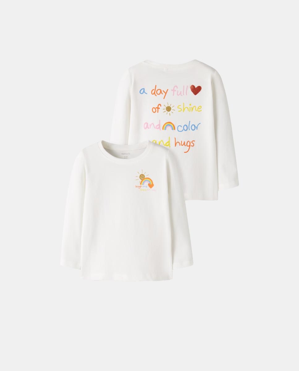 Camisola de manga comprida Branco-5