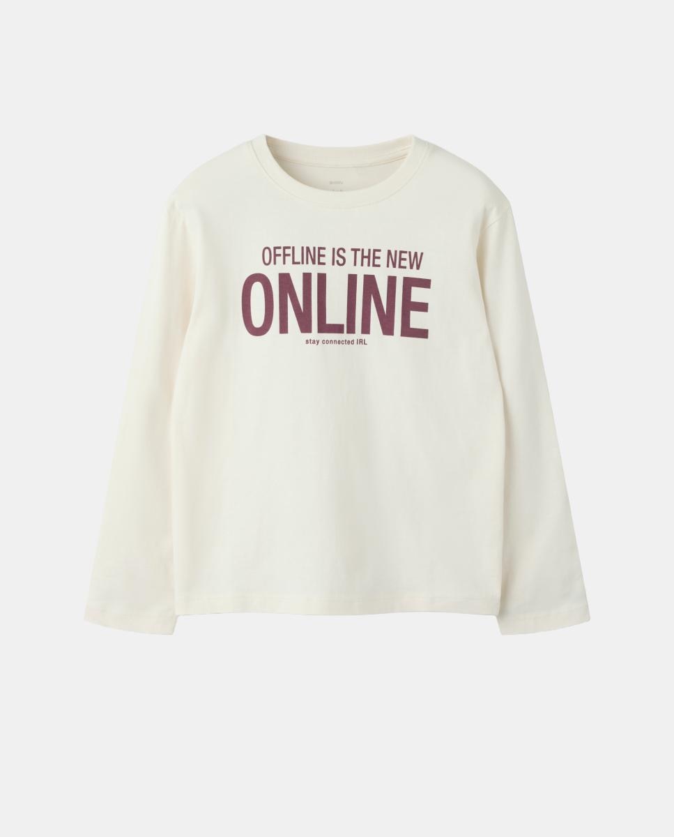 Camisola com manga comprida Bege-2