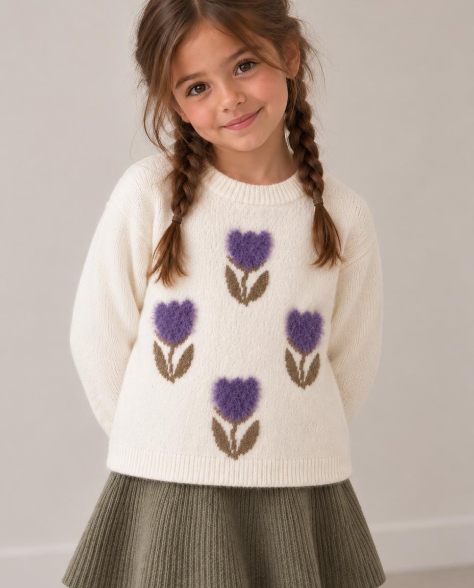 Jersey tulipanes de niña - name it - Crema Crema-1