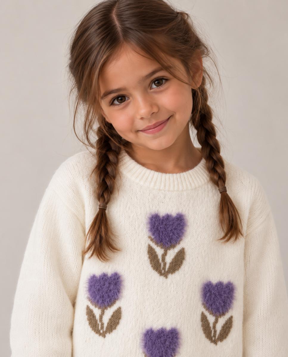 Jersey tulipanes de niña - name it - Crema Crema-2