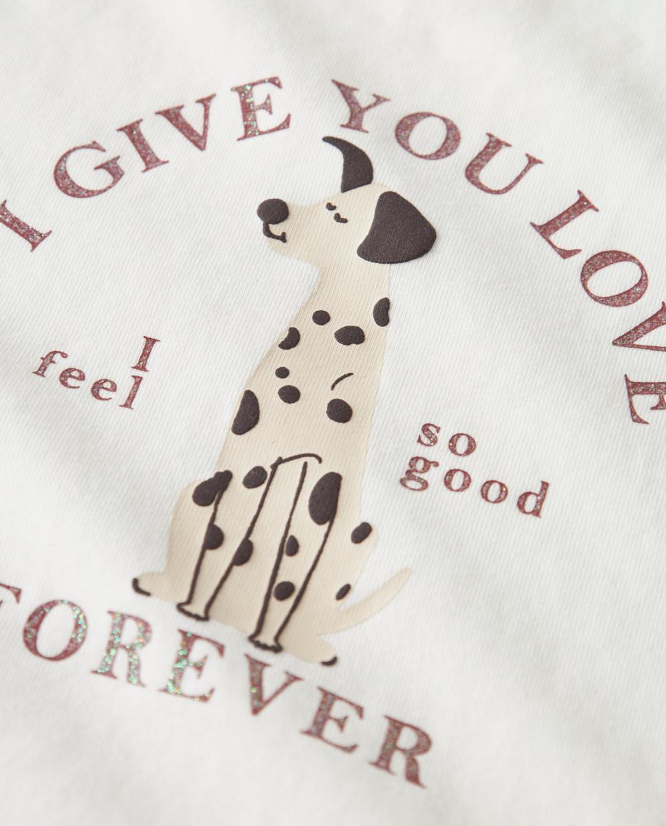 T-shirt Dálmata para Menina Branco-2