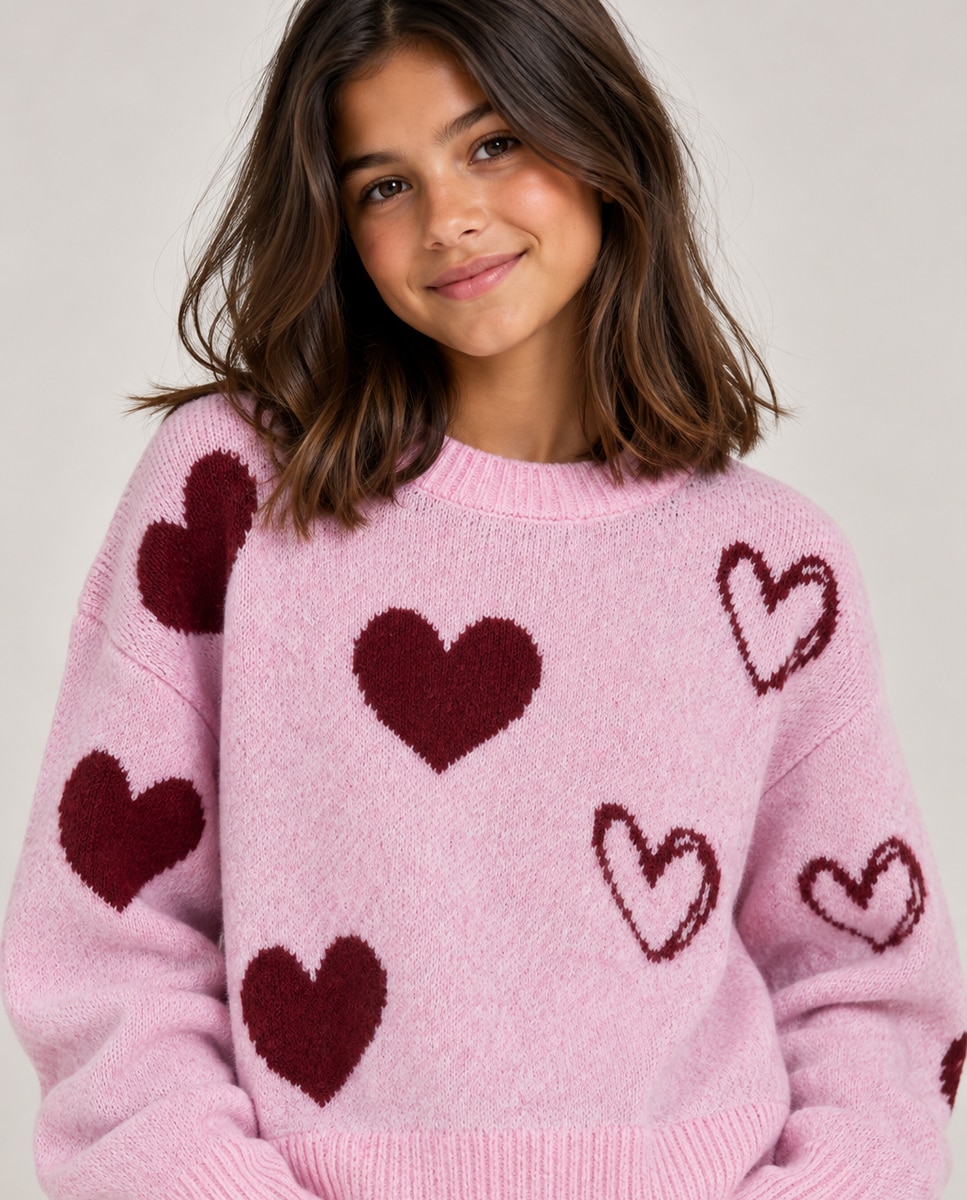 Jersey de corazones - name it - Rosa Rosa-1