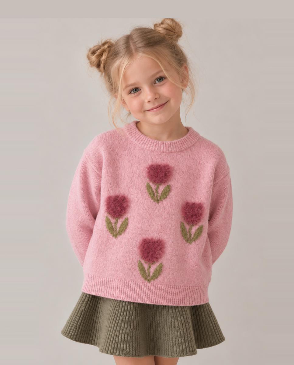 Imagen 0 de Jersey tulipanes de niña Rosa