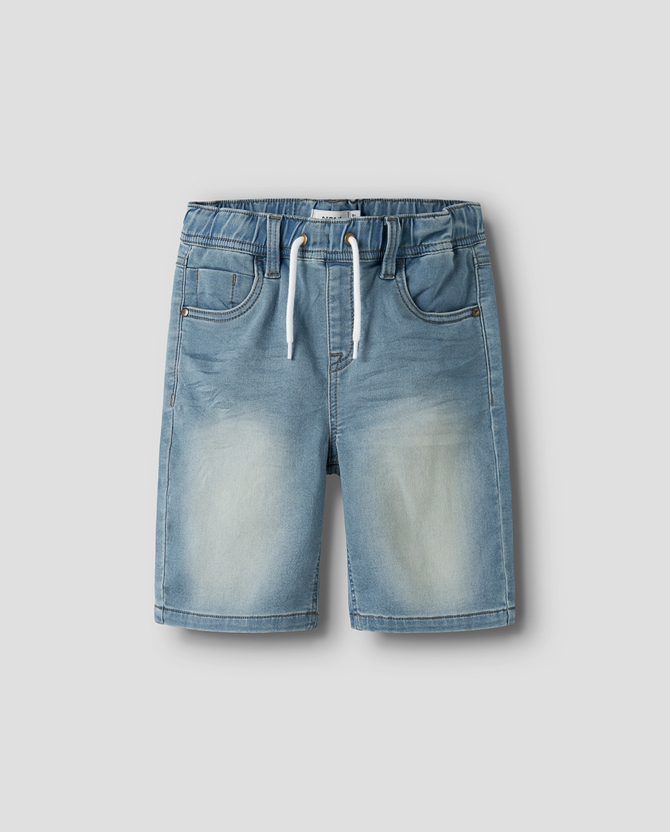 Bermuda vaquera de niño con cintura elástica y ajustable - name it - Azul claro Azul claro-3