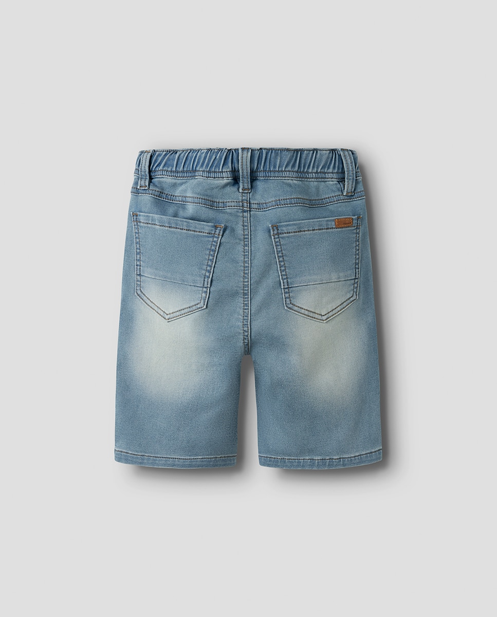 Bermuda vaquera de niño con cintura elástica y ajustable - name it - Azul claro Azul claro-4