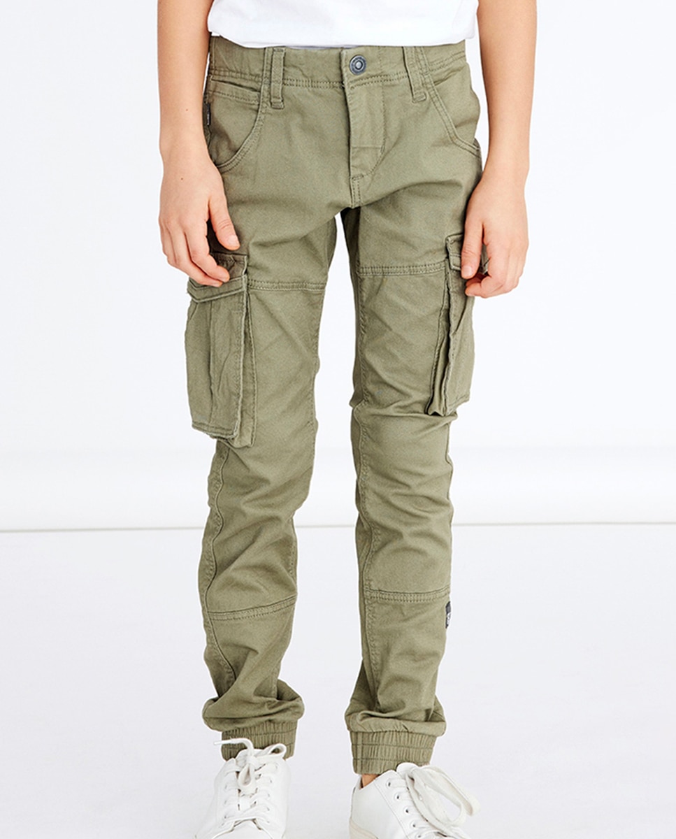 Calças Cargo - Verde Verde-1