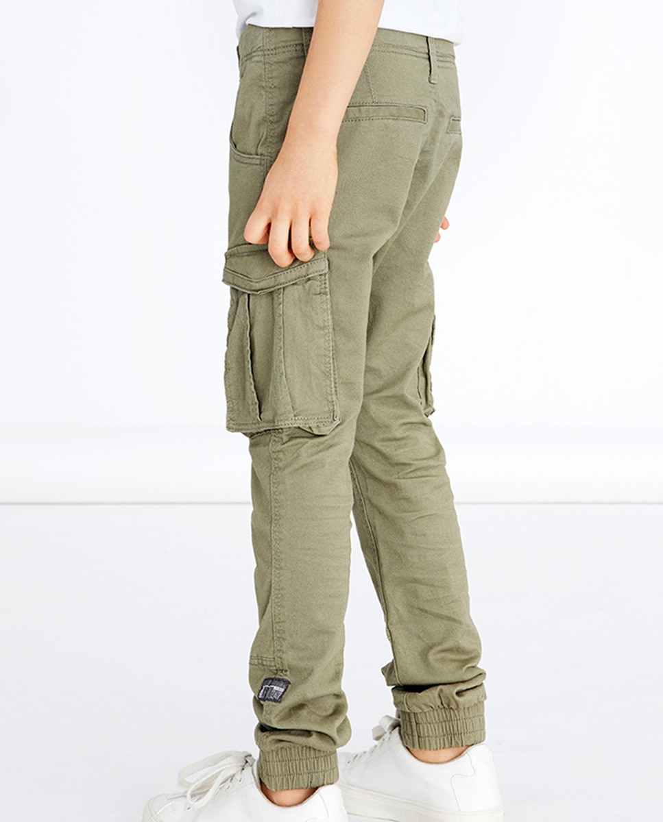 Calças Cargo - Verde Verde-2