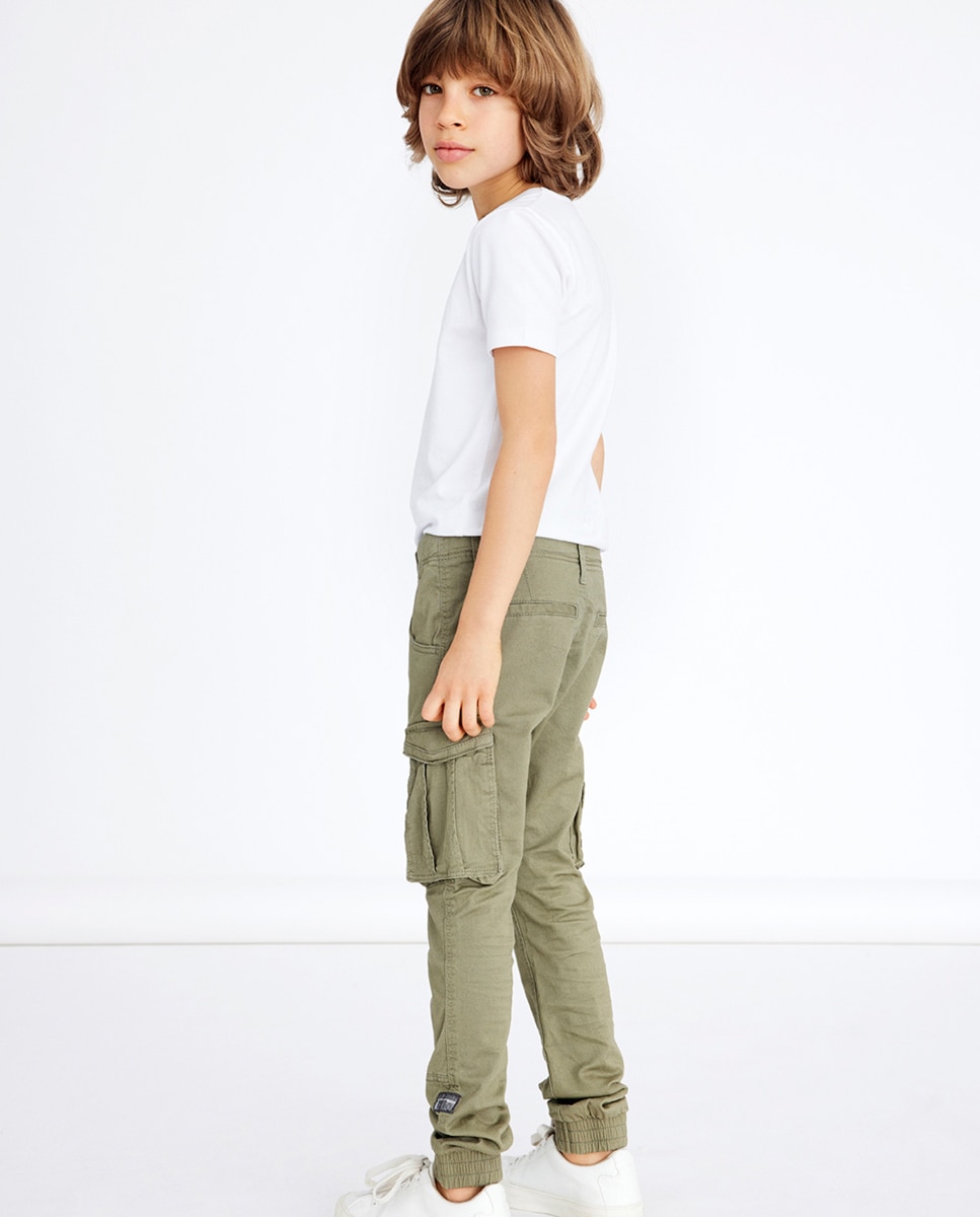 Calças Cargo - Verde Verde-3