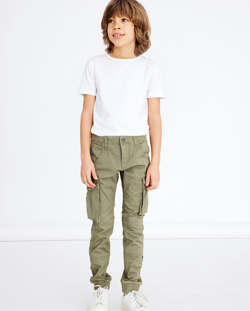 Calças Cargo - Verde Verde-5