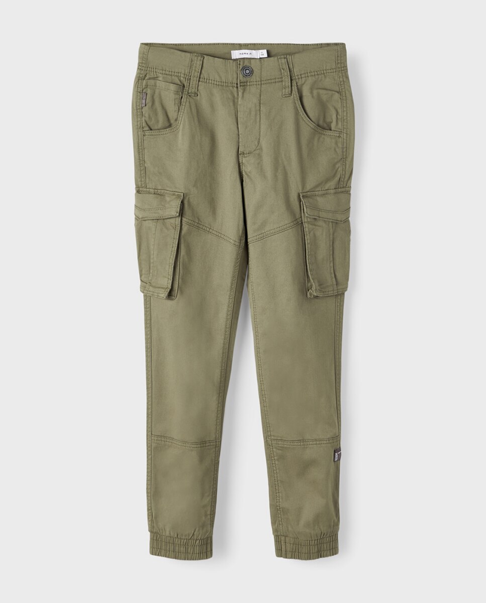Pantalón cargo de niño verde - name it - Caqui Caqui-7