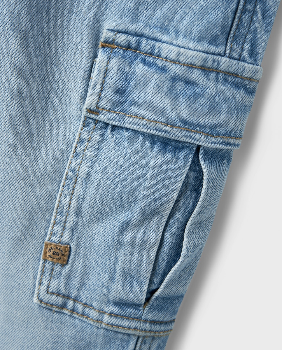 Jeans Cargo Azul-claro-5