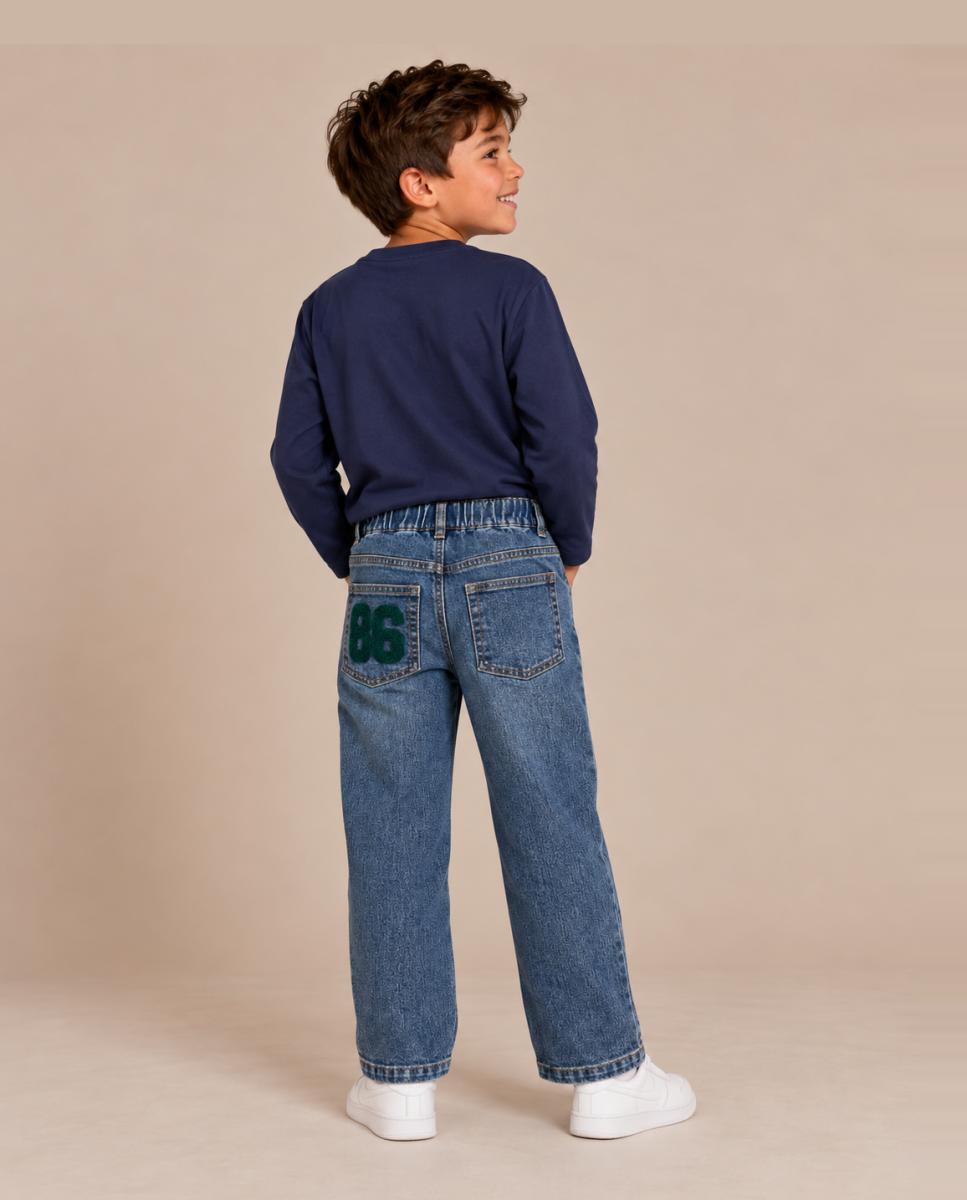 Jeans com Texto Azul-2