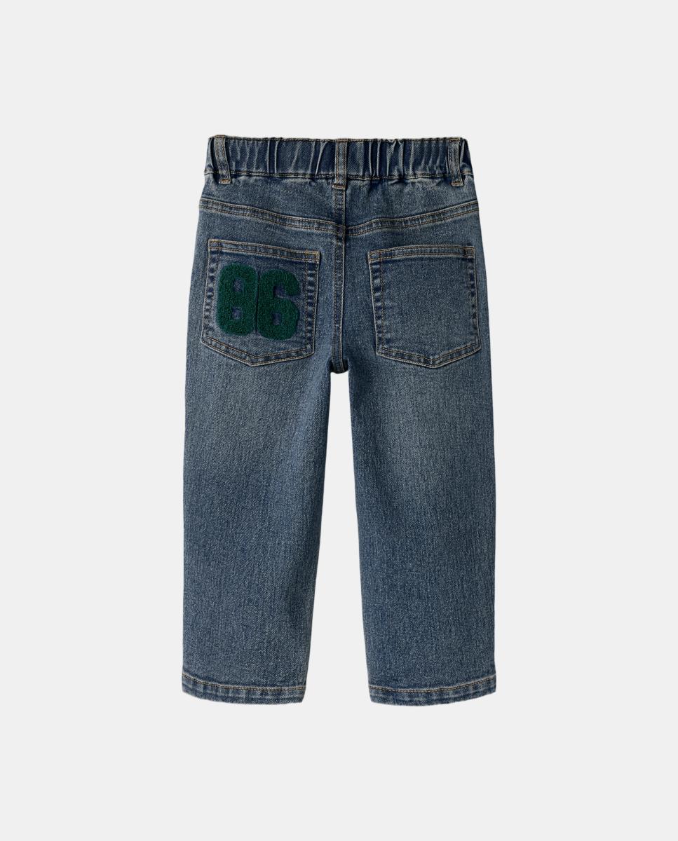 Jeans com Texto Azul-3