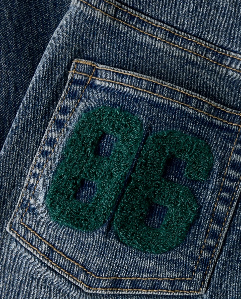 Jeans com Texto Azul-5
