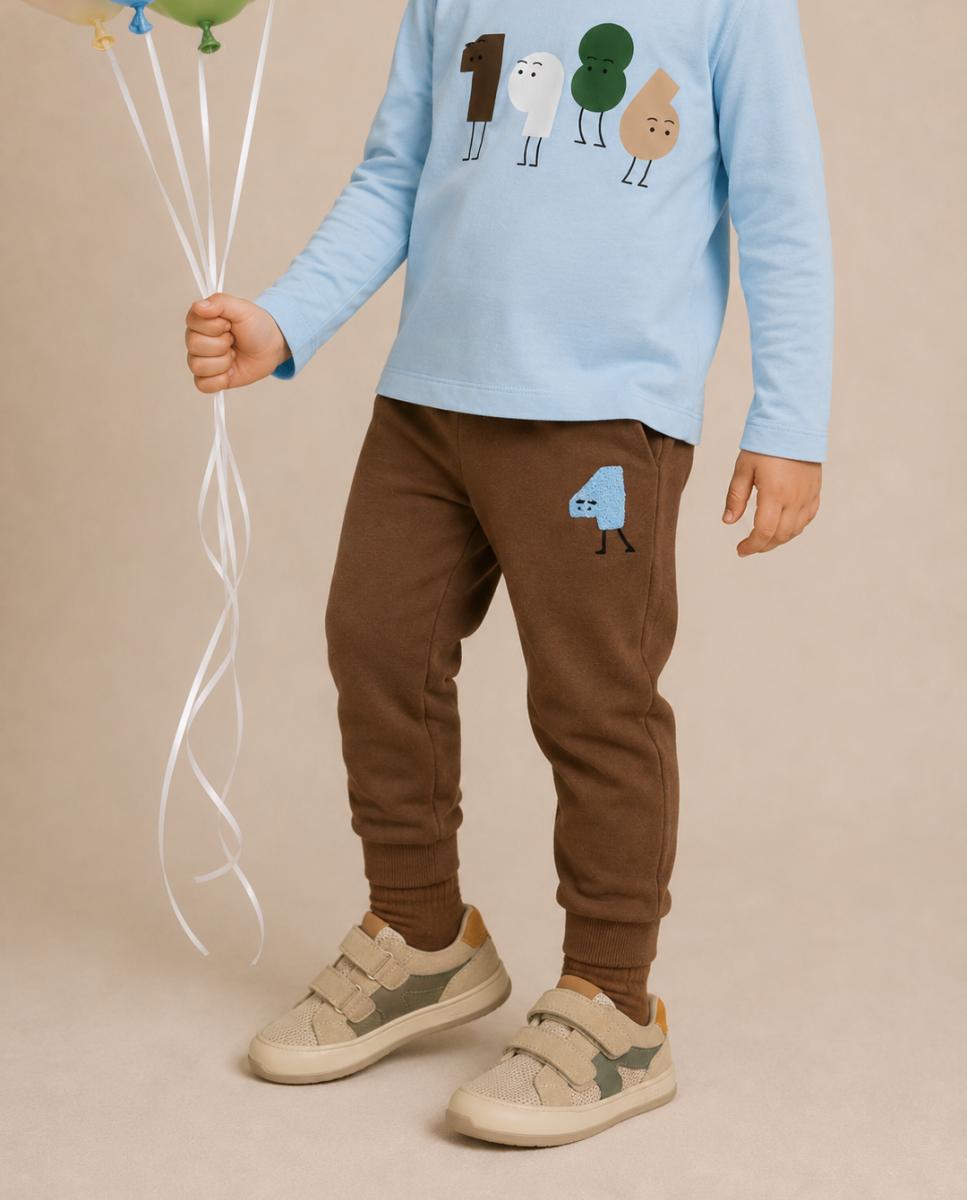 Pantalón de niño con cintura ajustable - name it - Marrón oscuro Marrón oscuro-2