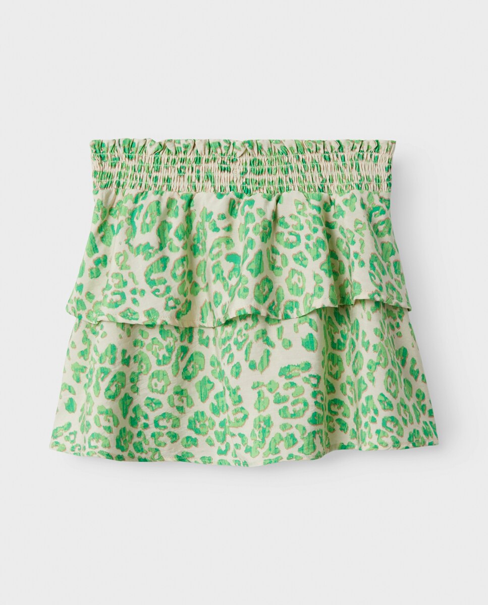 Saia com Folhos Verde-2