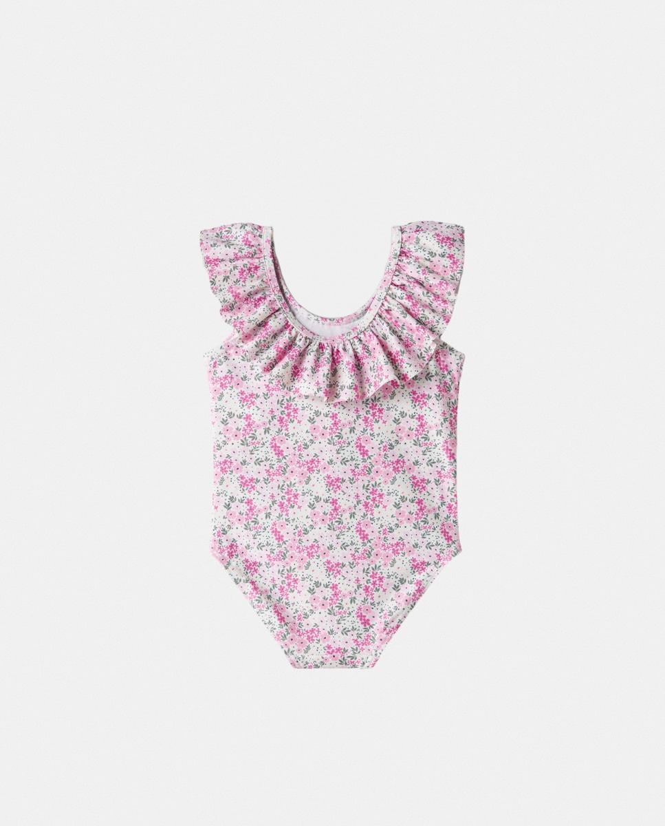Fato de Banho com Estampado Floral name it Branco-2
