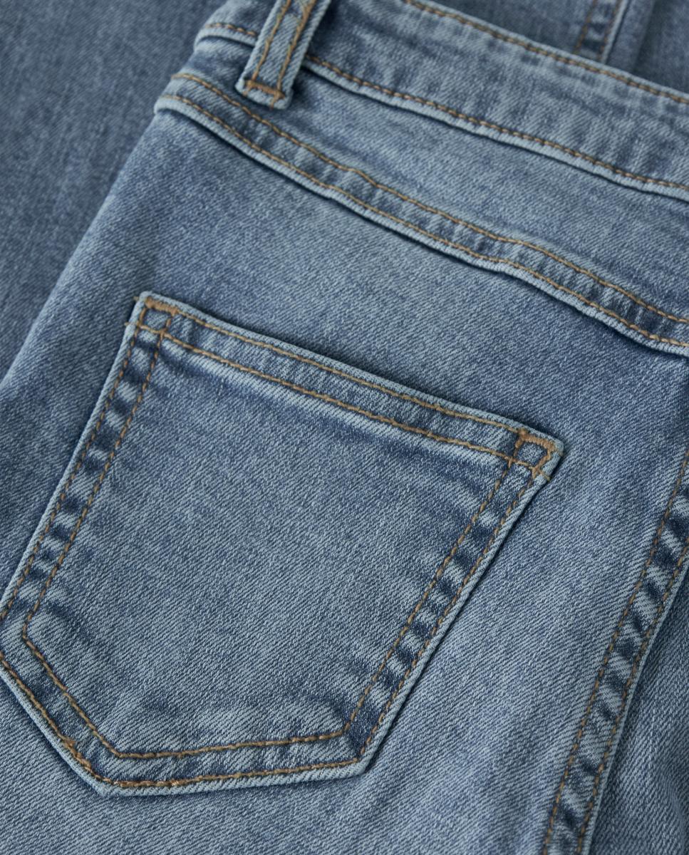 Jeans à Boca de Sino Azul-3