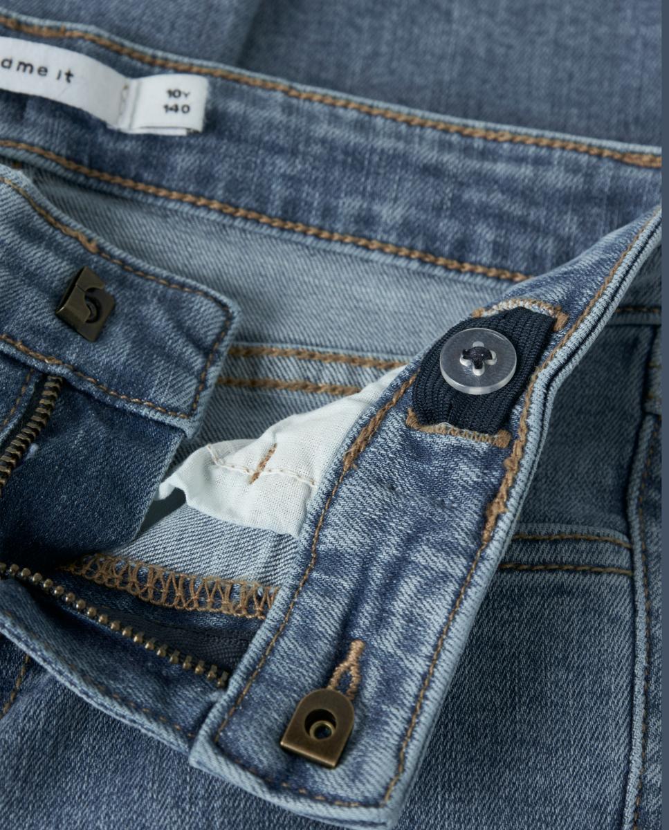 Jeans à Boca de Sino Azul-4