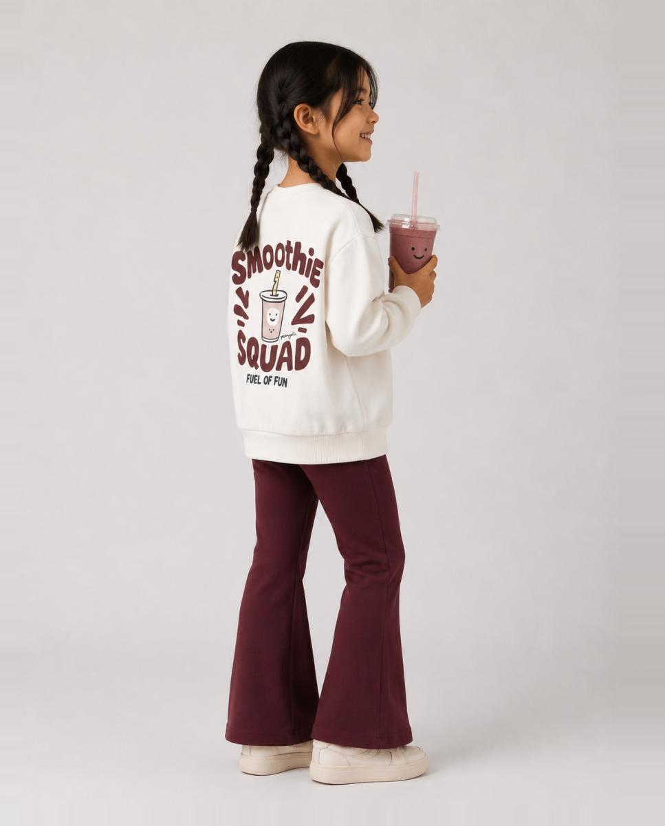 Leggings à Boca de Sino Bordeaux-4