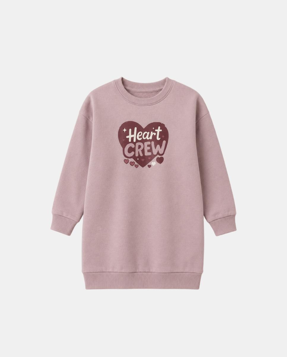 Vestido Tipo Sweatshirt Lilás-2