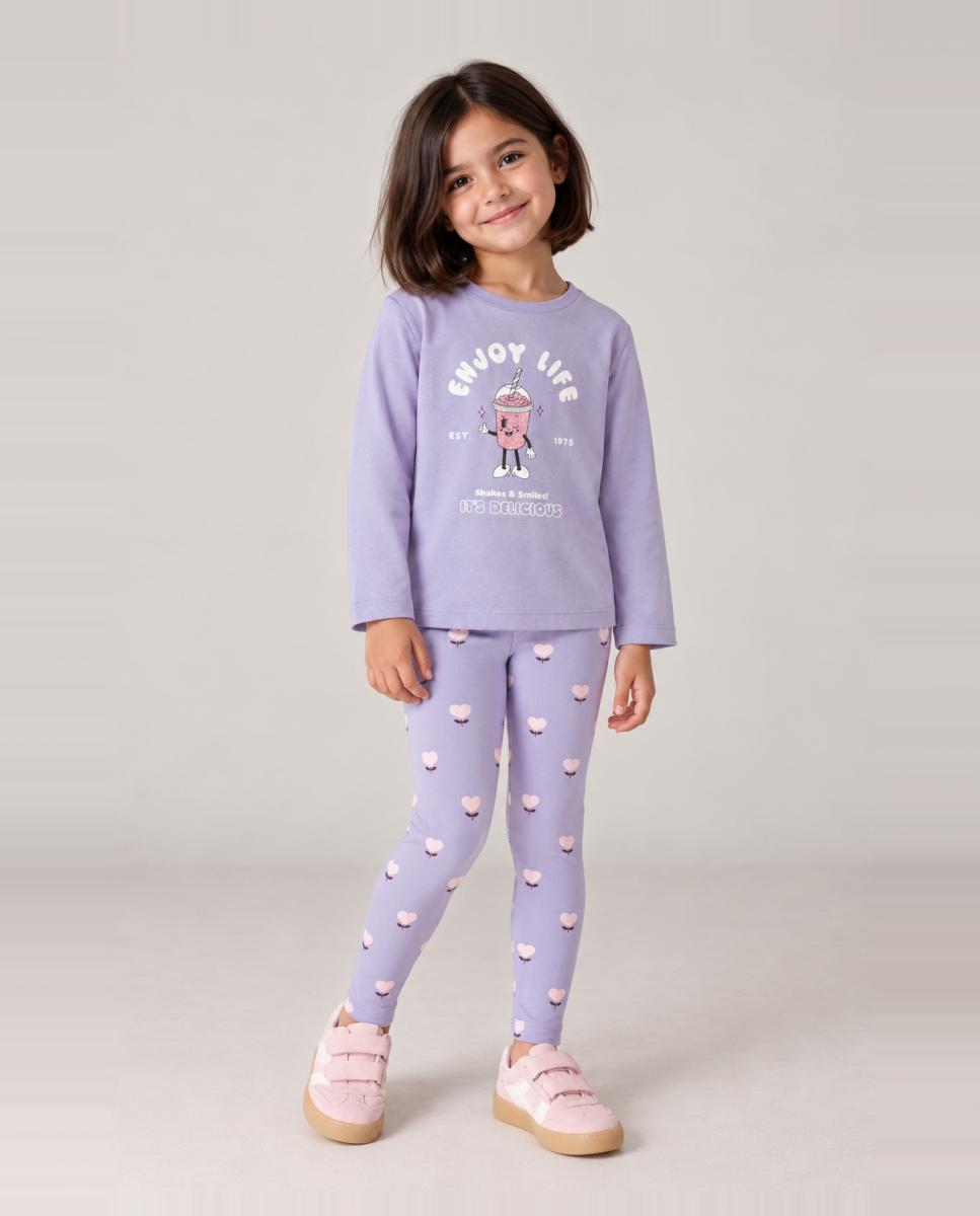 Legging estampado de niña - name it - Lila Lila-1